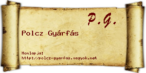 Polcz Gyárfás névjegykártya